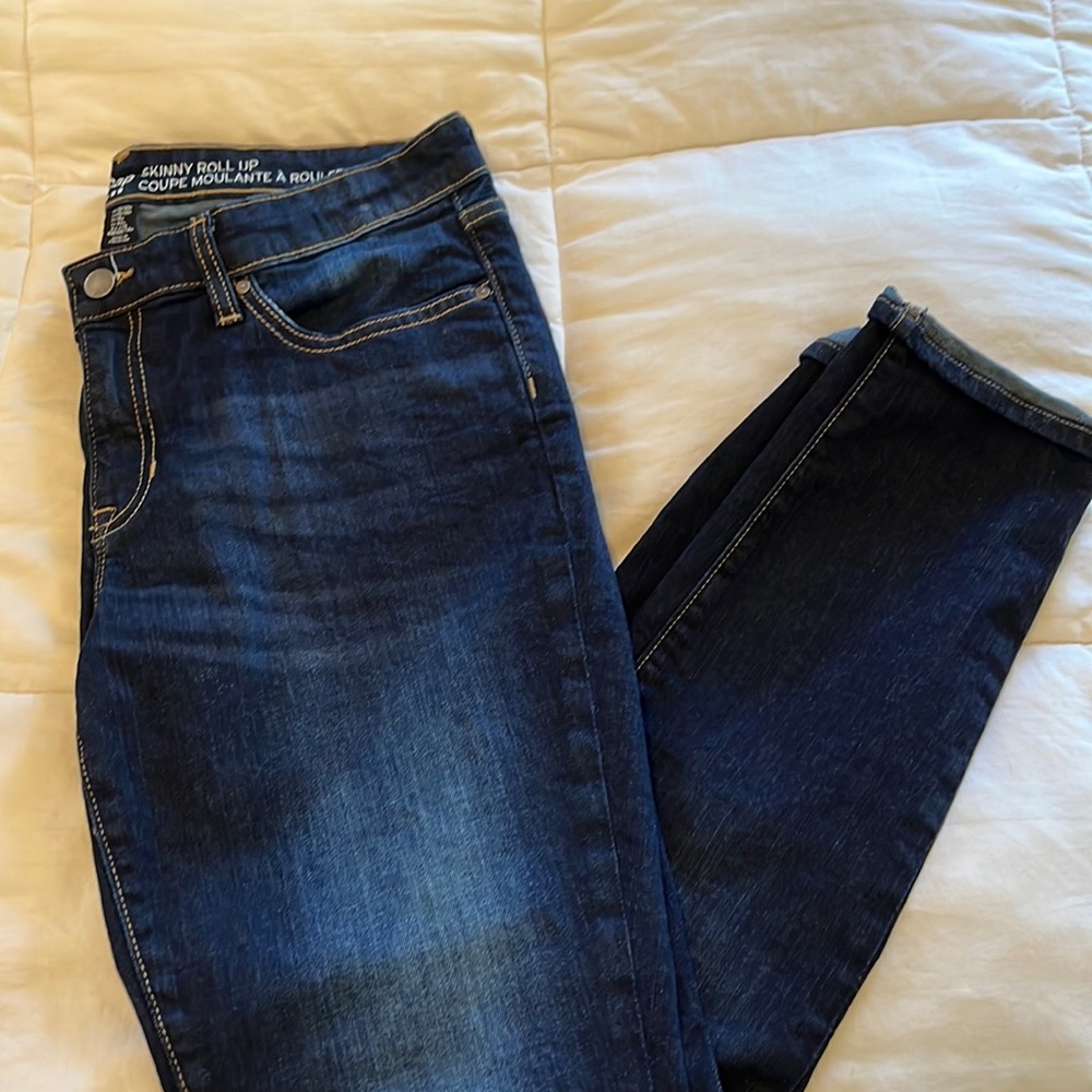 Gap Skinny Roll Up Jeans. Dark Wash Denim. Size 10/30r